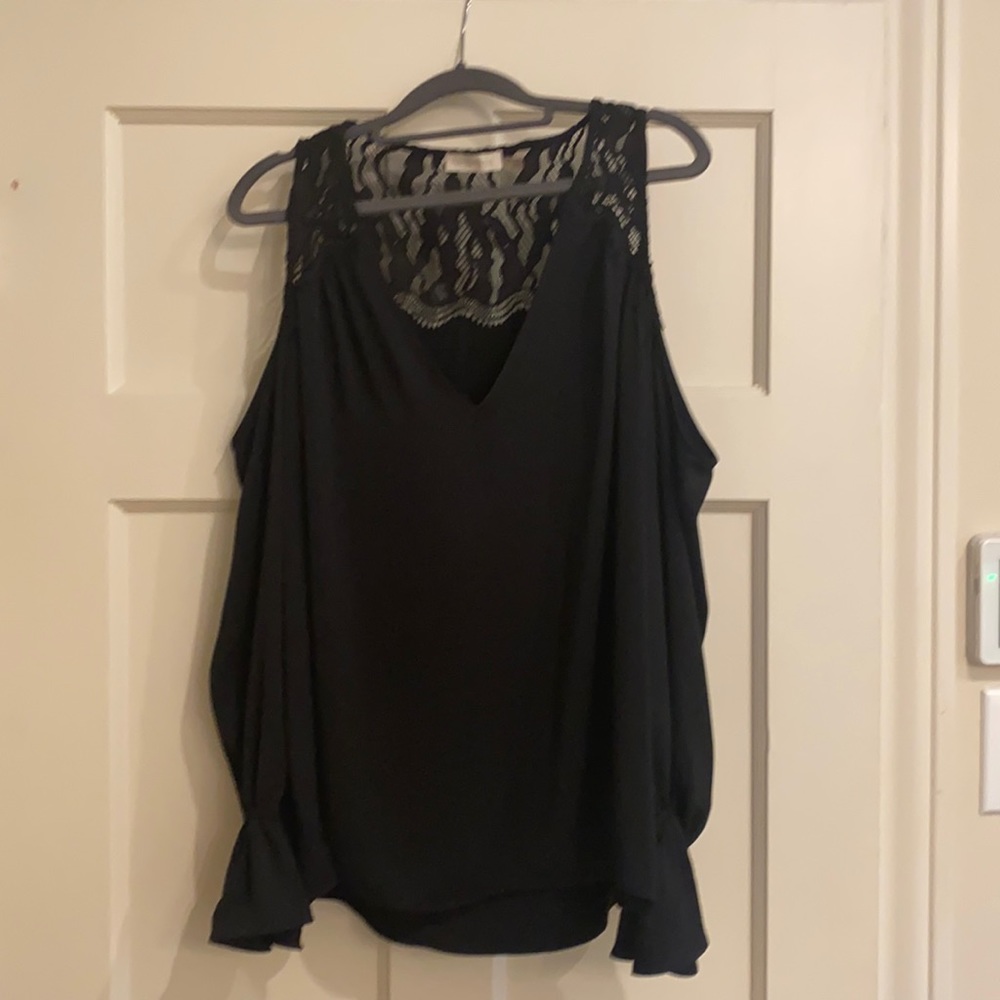 Ramy Brook black lace top